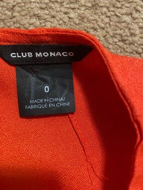 Silk Club Monaco Vibrant Orange Sheath Dress